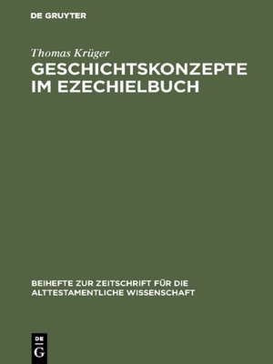 cover image of Geschichtskonzepte im Ezechielbuch